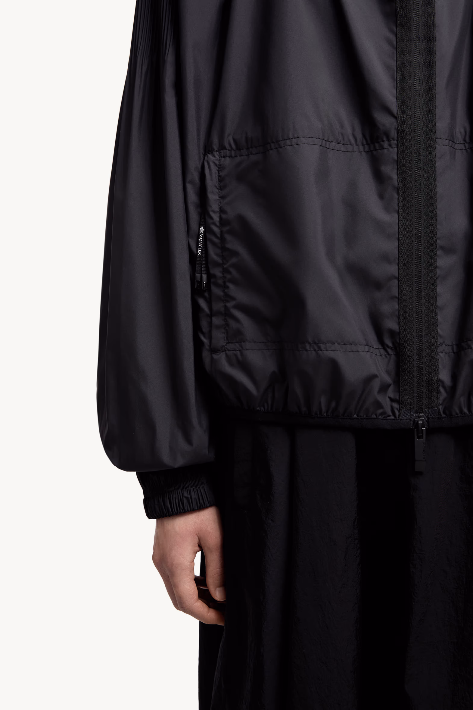Auxonne Hooded Windbreaker Women Black Moncler 7